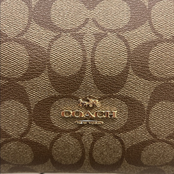 Coach (NWOT) Kristy Shoulder Bag in Signature Canvas with Light Coral Trim - Picture 4 of 14